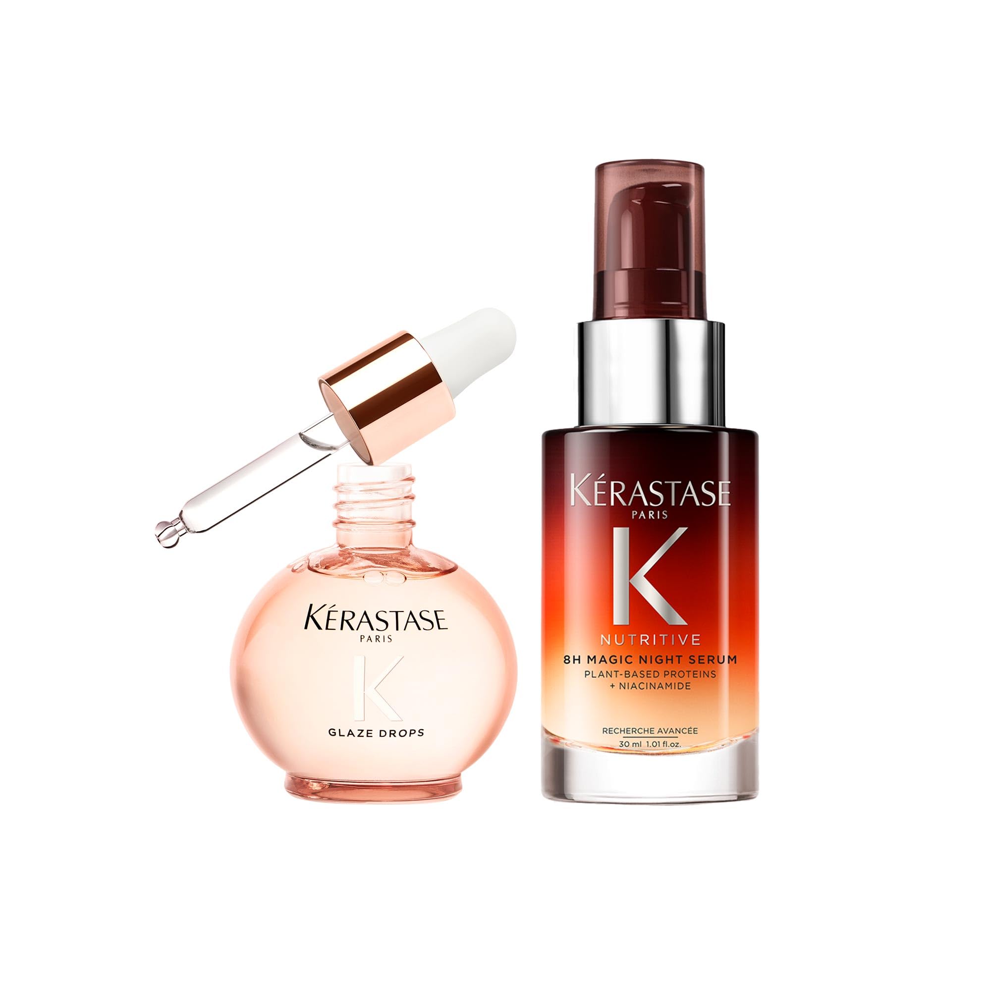 Kérastase Day & Night Bundle: Gloss Absolu Glaze Drops Haaröl (45ml) + Nutritive 8H Magic Night Serum (30ml)