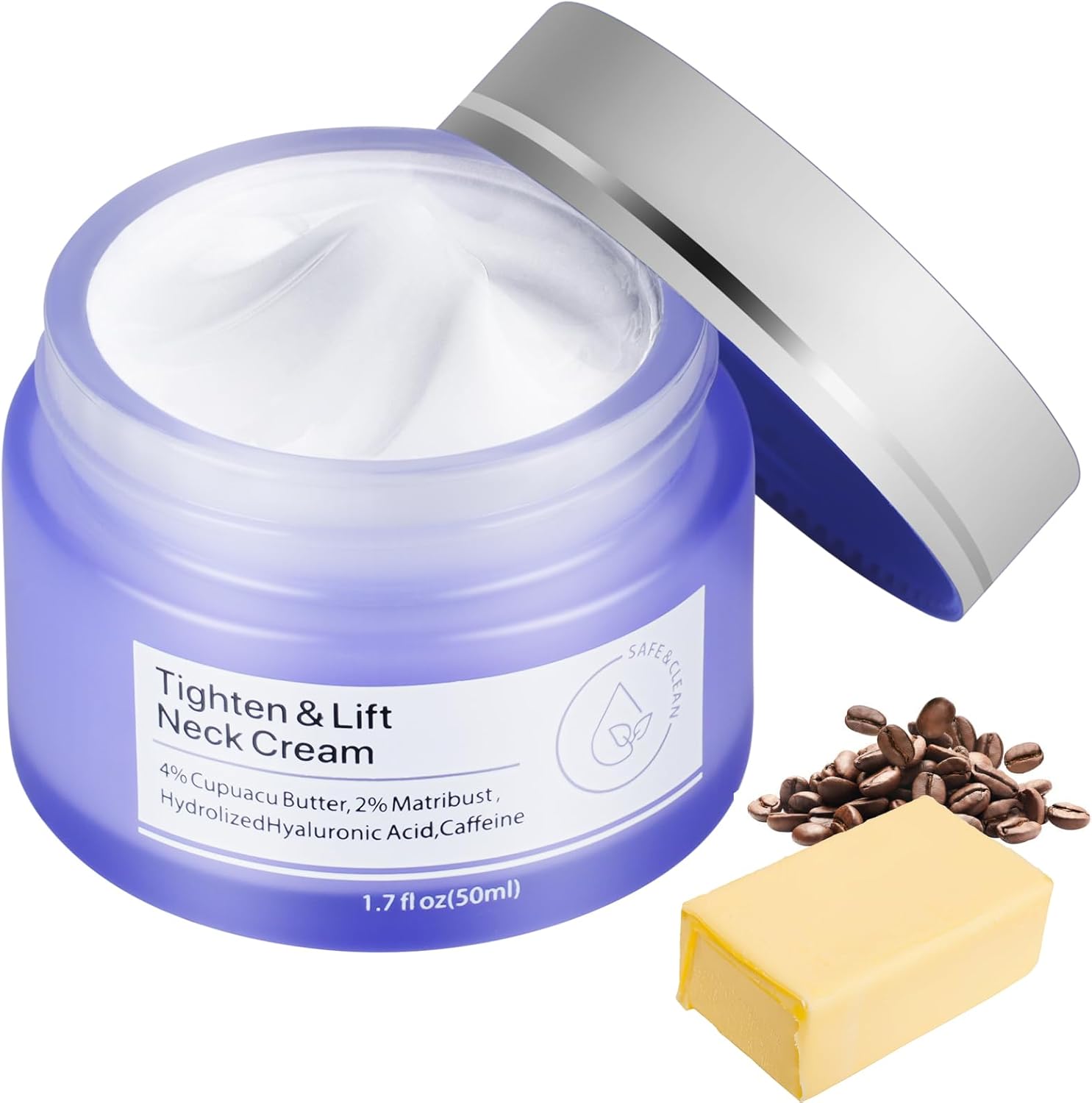 Neck Firming Cream, Tighten and Lift Neck Cream, Zijden nekcrème voor het verstevigen van slappe huid, Verminder rimpels en fijne lijntjes, Hydraterend voor het gezicht, Geavanceerde nekcrème