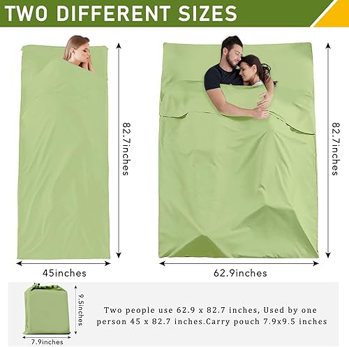 Miniatura 4 de Forro para saco de dormir, ligero, compacto y portátil, para adultos, sábana de viaje ligera para hoteles y viajes, adecuada para todas las