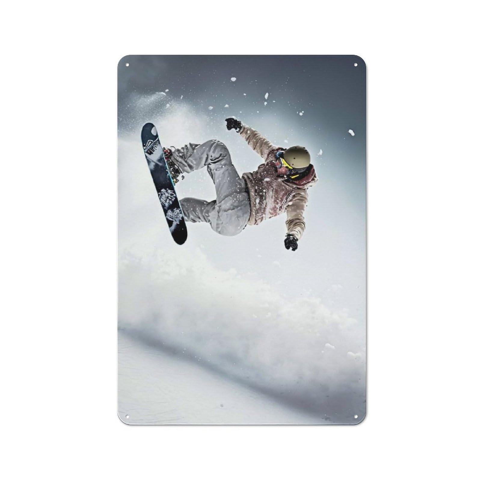 Junmoney Style-23 For Guest Room Or Hallway, Snowboard Retro Metal Wall Sign 30X20cm, For Vintage Wall Decor Fans, For Metal Sign Collectors