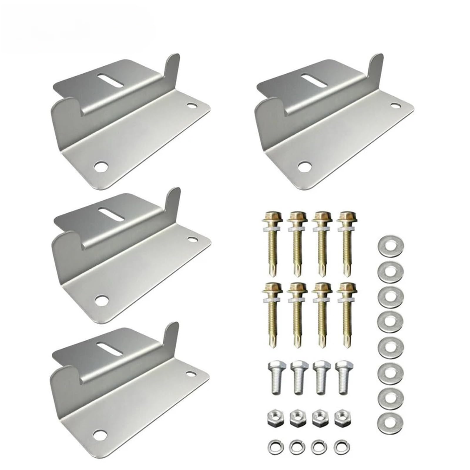 Solar Panel Mounting Brackets 20PC Z-Type Units Using Solar Panel Mounting Bracket Racks Kit for RV Boat Off Grid Roof Aluminum Alloy(Black)