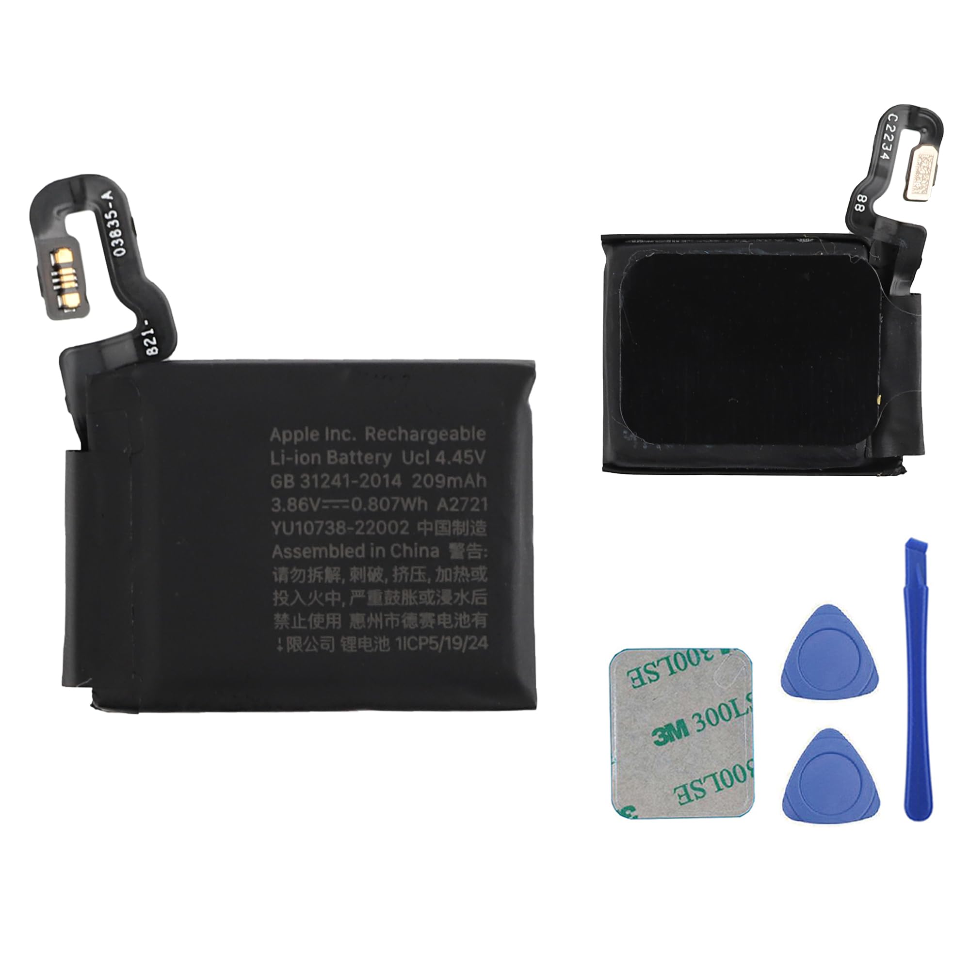A2721 Zapasowa bateria 209 mAh/3,86 V kompatybilna z Apple Watch Series SE 2. generacji GPS 40 mm z narzędziami