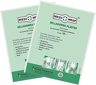 Mediwrap Ayurvedic Belladonna plaster - 20 Patches - Natural Vegetable - Instant Relief from Joint and Muscle Pain | No Side Effects
