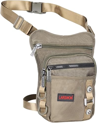 Paquete de muslos, bolsa de pierna Larswon bolsa de muslo bolsa táctica para la cintura bolsa de motocicleta bolsa impermeable