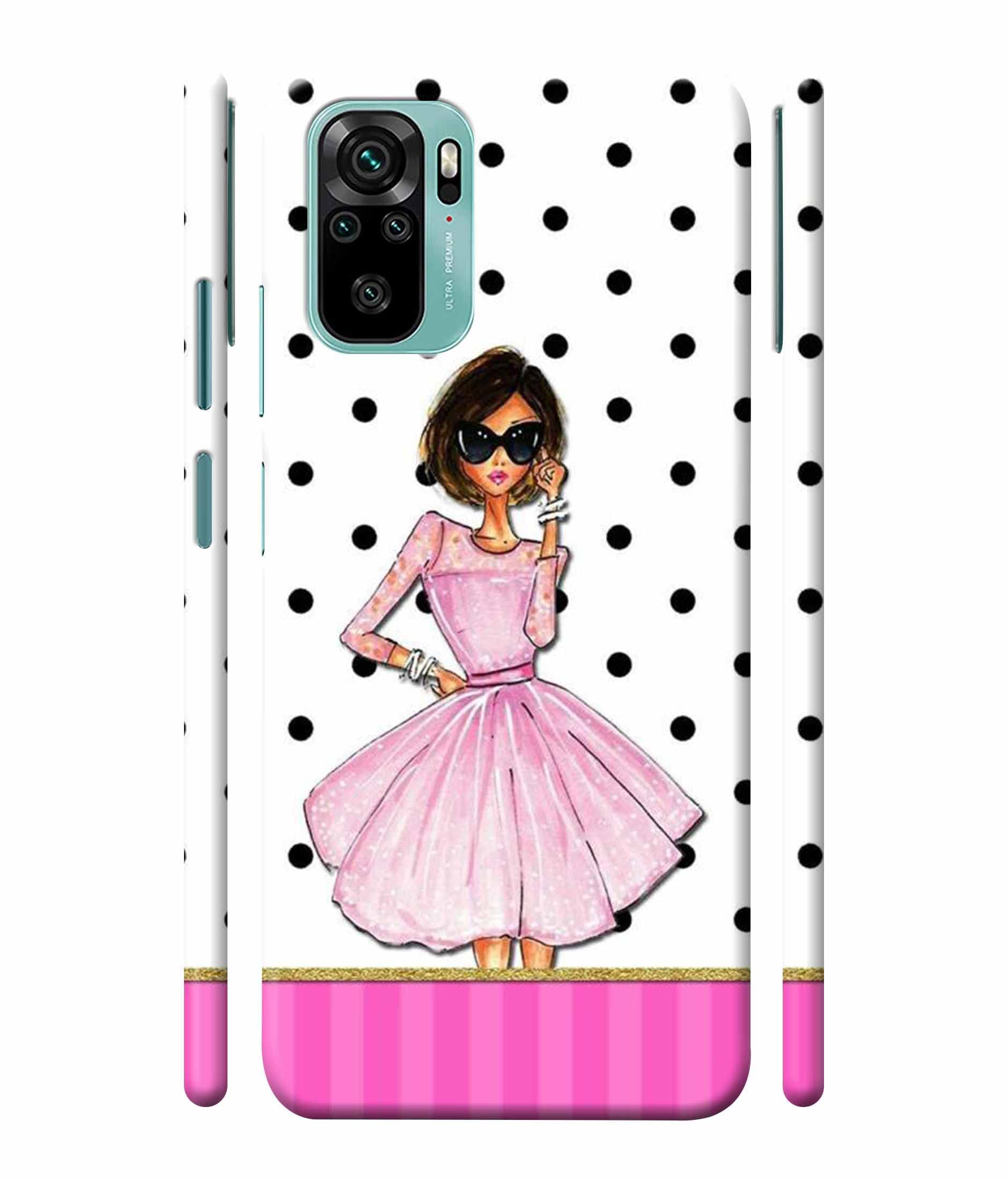 Dugvio� Printed Hard Back Case Cover for Xiaomi Redmi Note 10 / Redmi Note 10S - Cute Facy Girl (Multicolor)