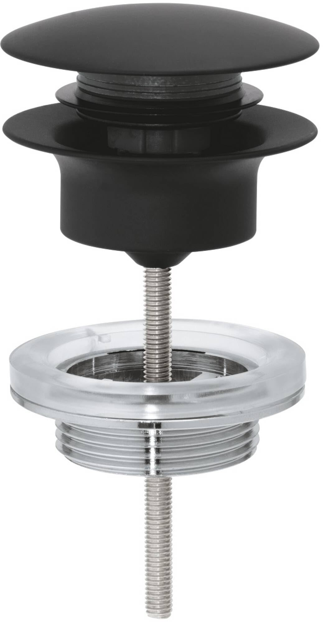 Grohe 29510KF0 - Juego de residuos con tapón de Apertura a presión, Color Negro