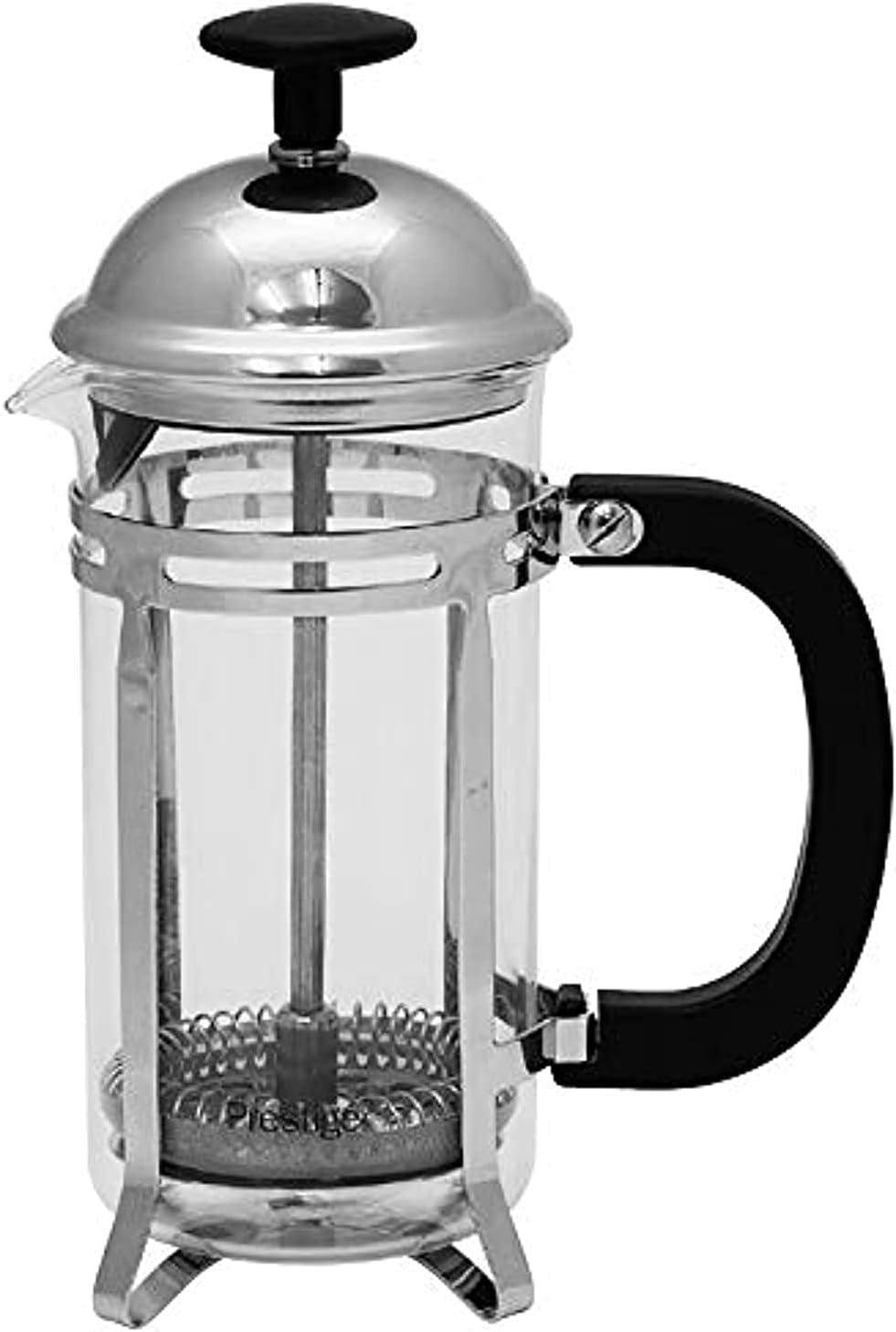 French Press Coffee Maker 3 Cups 375ml | Compact Glass French Press with Stainless Steel Filter | PR48132