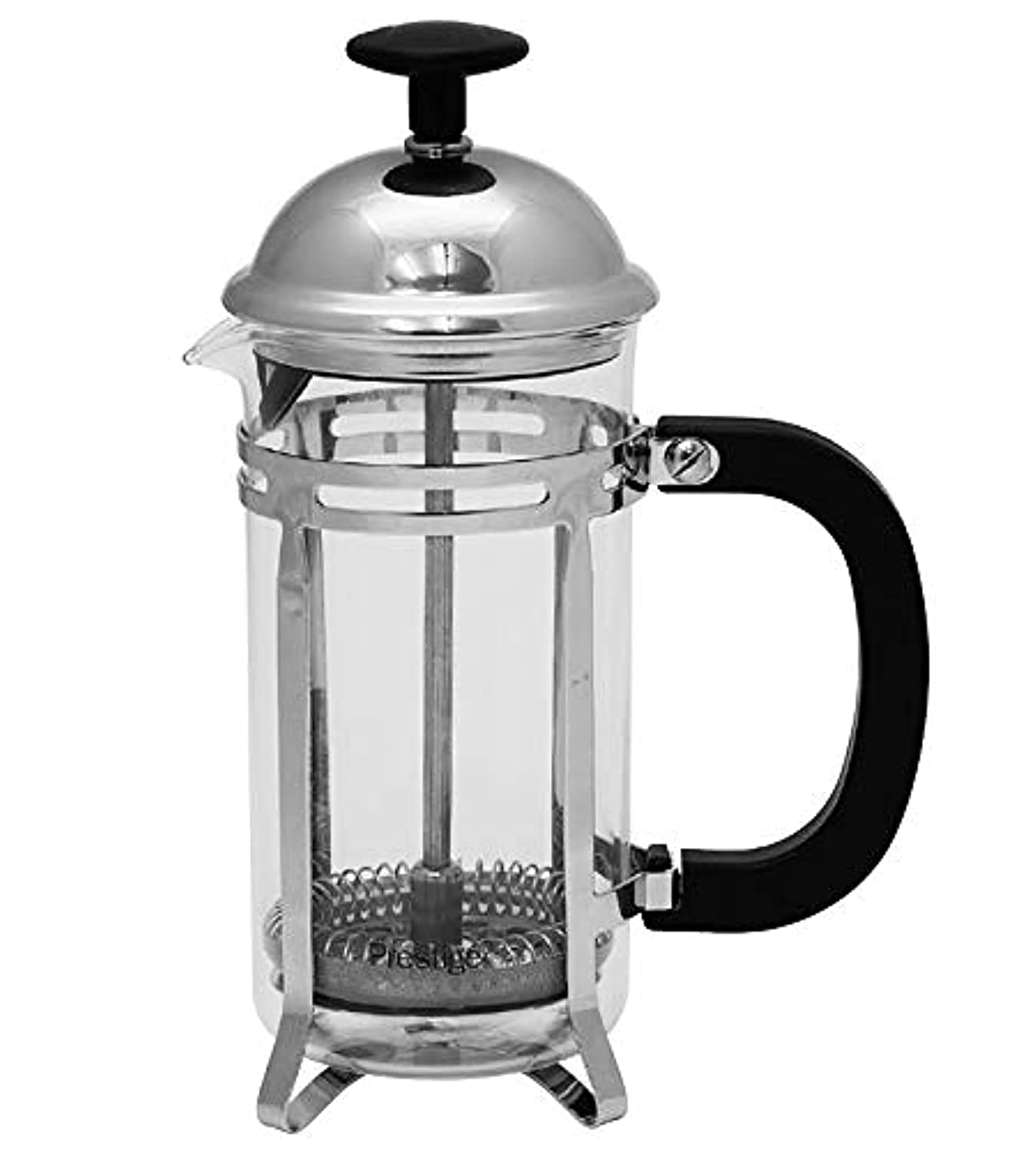 French Press Coffee Maker 3 Cups 375ml | Compact Glass French Press with Stainless Steel Filter | PR48132