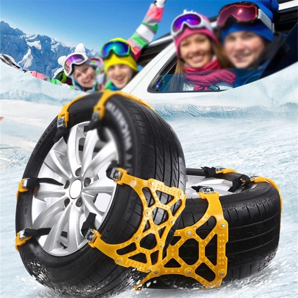 6pcs Car Snow Chain Off Road Snow Car Chains Tyre Winter Roadway Safety ATV Anti-Skid Car Snow Chains Tire Chain for Wheels