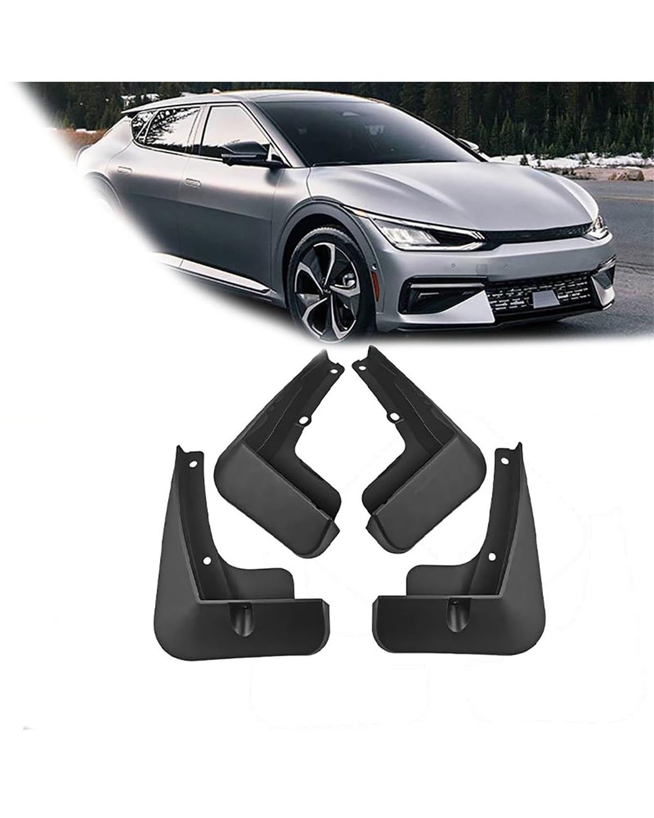 TNSSCZM car splash guards For Kia For EV6 For GT-Line For GT For Line For CV For EV Rear Wheel Mud Flaps Car Modification Splash Guards Fenders Mudflaps car For fender(Kia EV6)