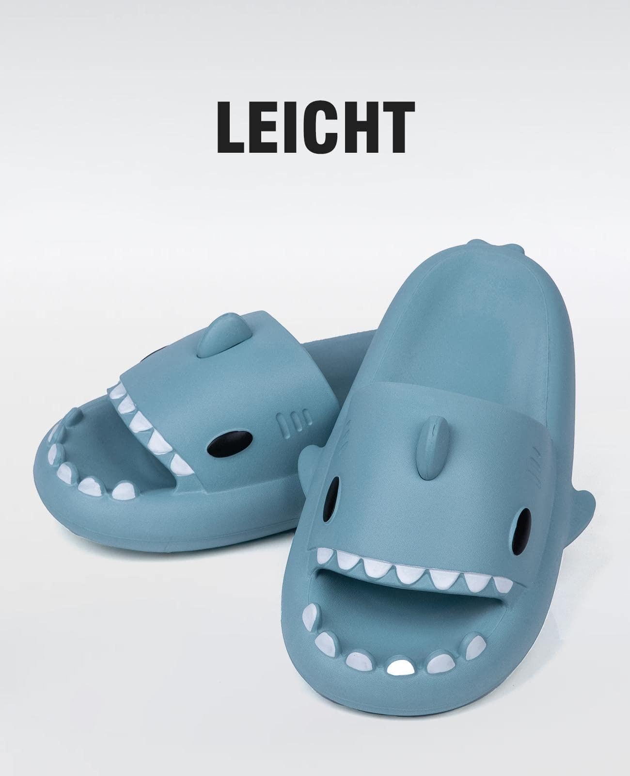 SAGUARO Claquettes Requin Femme Homme, Chaussons de Maison Piscine et Plage Confortable Enfant, Pantoufles de Bain et Douche Antidérapantes, Chaussures de Requin