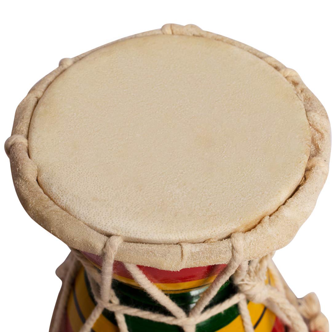 Talking Drum ALL IN ONE WAREHOUSE Handmade Wooden & Leather Classical Indian Folk Dumroo Damroo Damaru Hand Drum Timbales Instrument