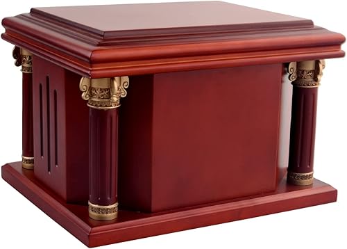 MAKEY'S Urnas de recuerdo de madera para cenizas humanas, hombres y mujeres, urnas de cremación para cenizas de adultos para entierro o cementerio
