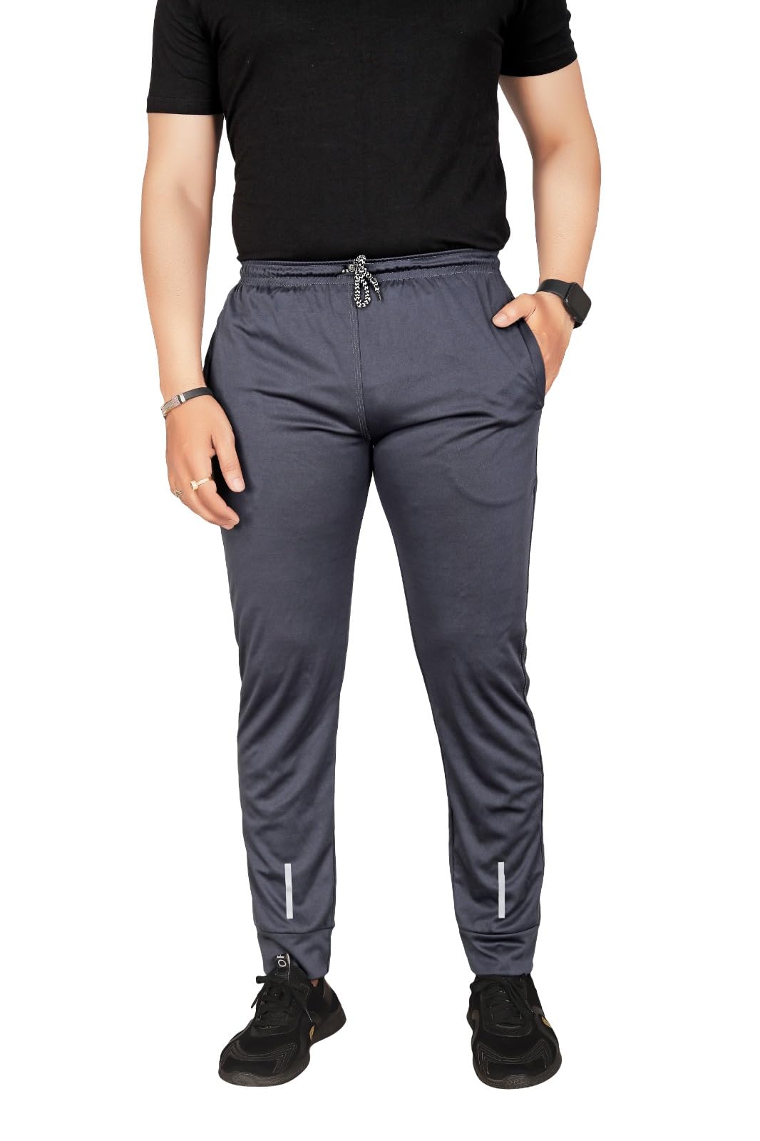 KRELVISADry Fit Track Pant for Men | Slim Fit Running Gym Stretchable Jogger (XXL, Grey)