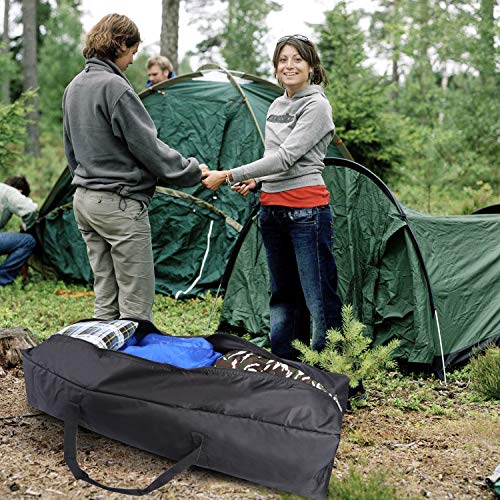 REDCAMP 82L Small Sports Equipment Duffle Bag, Water Resistant Large Travel Duffel Bag with Upgrade Zipper, Black…