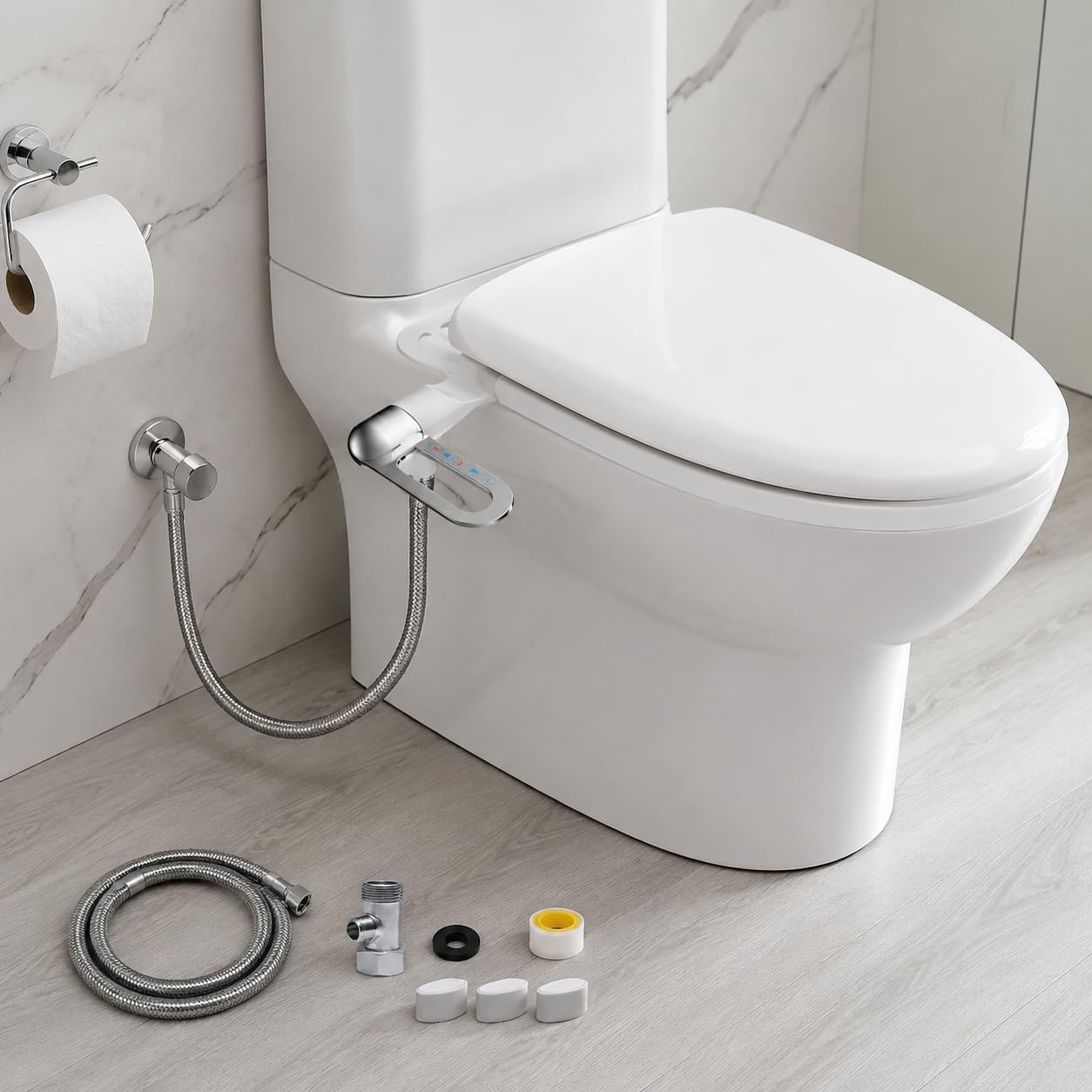 MagiDeal Sedile Portatile per Water con Doppia Funzione di Lavaggio Femminile E Posteriore Dispositivo Igienico in Senza Corrente atto per Sanitari Moderni, style to 2