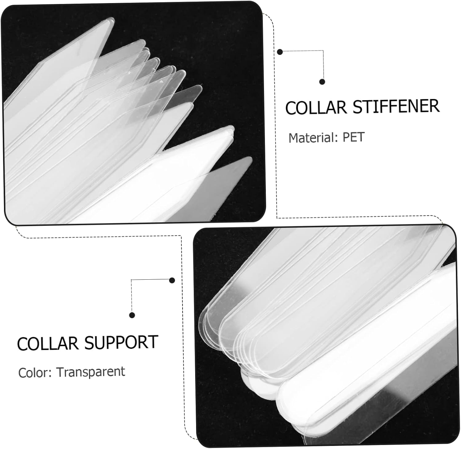 BESPORTBLE 300pcs Collar Stays Heat Resisting Shirt Collar Support for Crisp Dress Shirts for Men and Women Maintain Shape Day