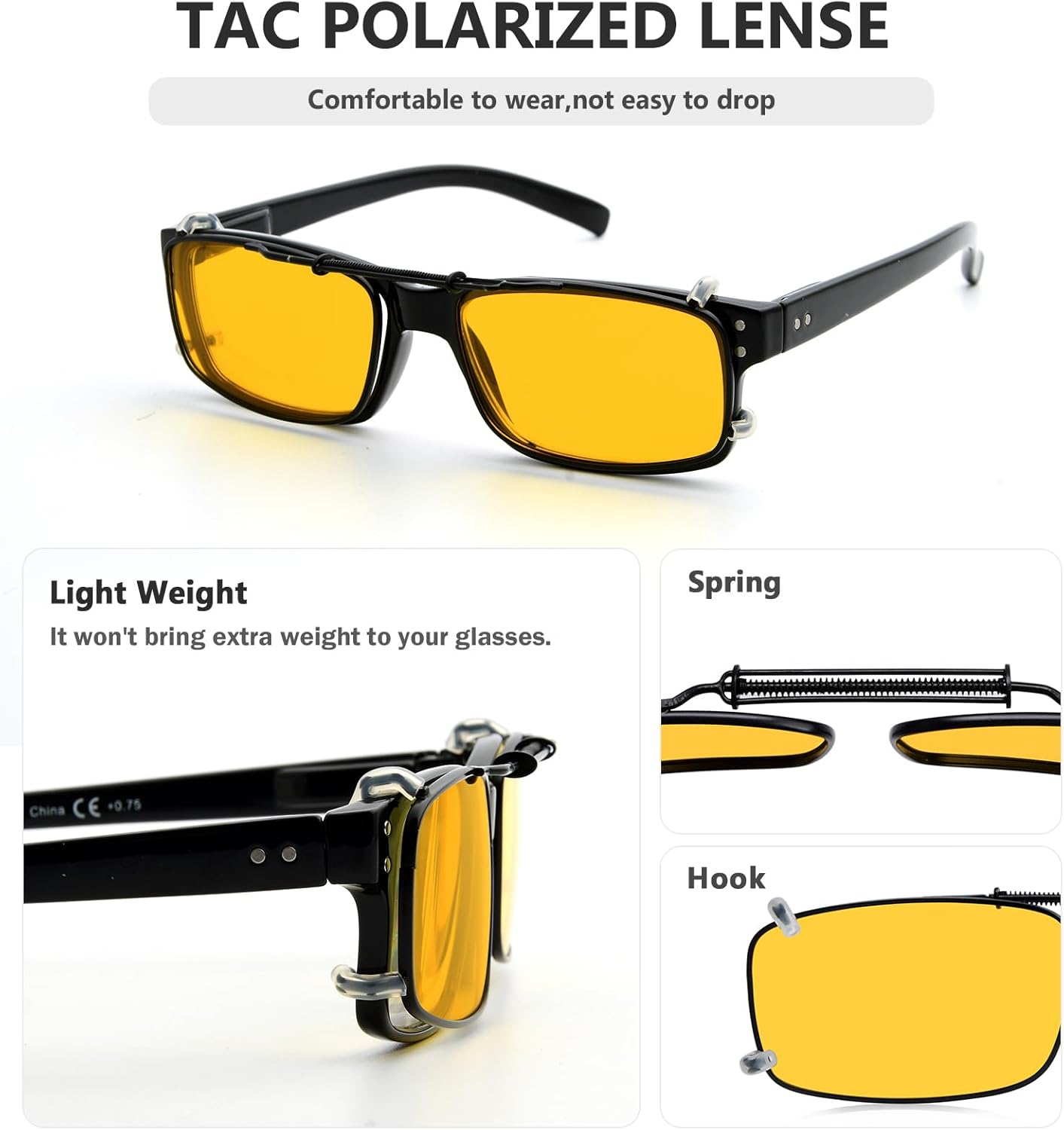 Eyekepper Easyclip Spring Polarized Clip On Sunglasses - Image 3