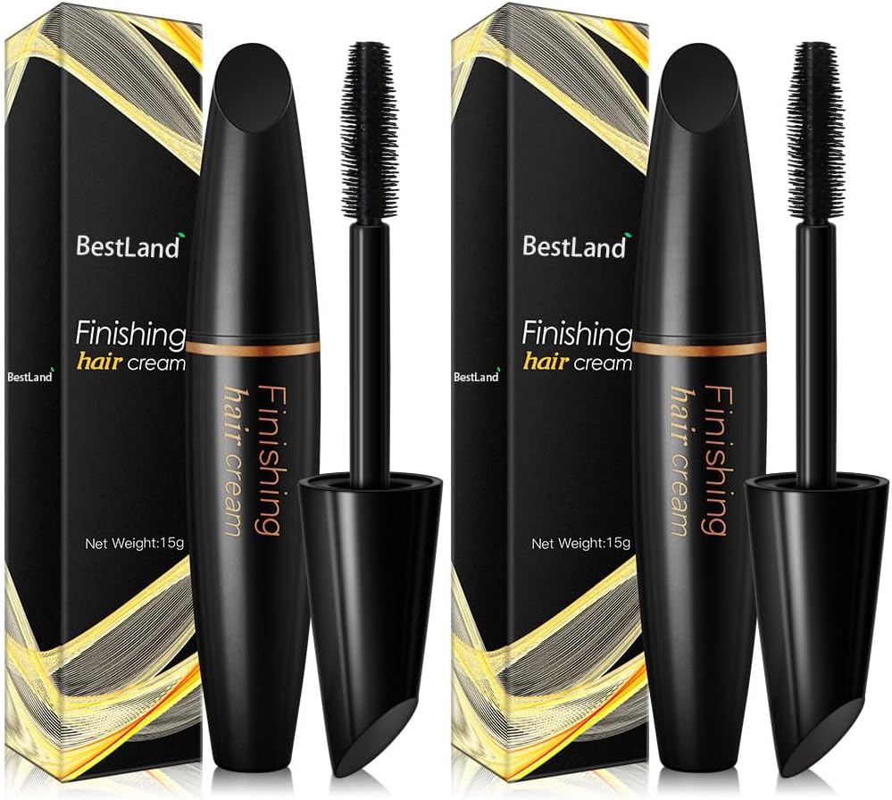 BestLand 2 Pack Hair Finishing Stick, Non-Greasy Hair Wax Stick for Flyaways, Baby Hair, Bangs and Frizz Control, Small Broken Hair Styling Cream (Pack of 2)
