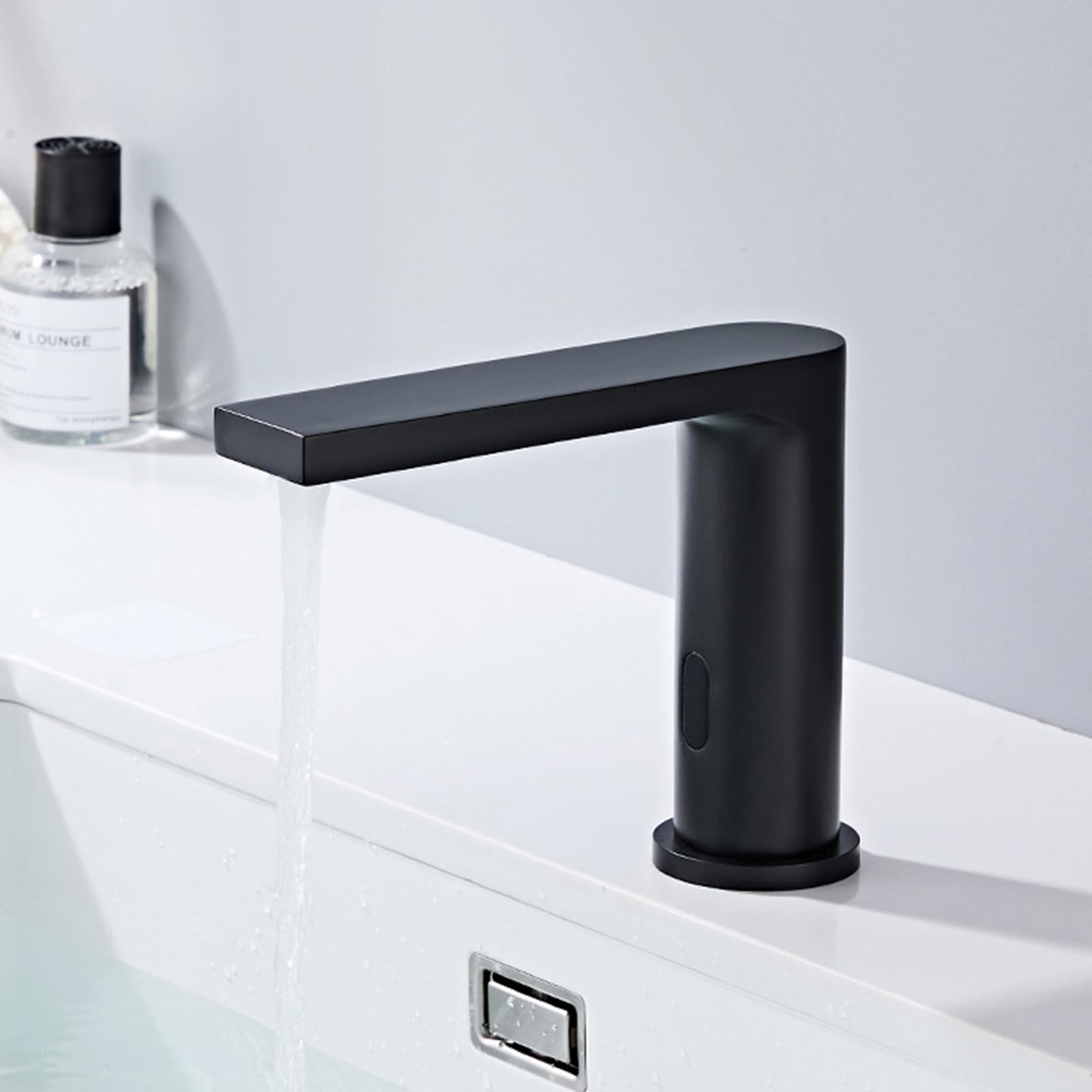 ZYCHSJXA Bathroom Touchless Sink Taps Black Wash Basin with Hot and Cold Infrared Sensor Faucet