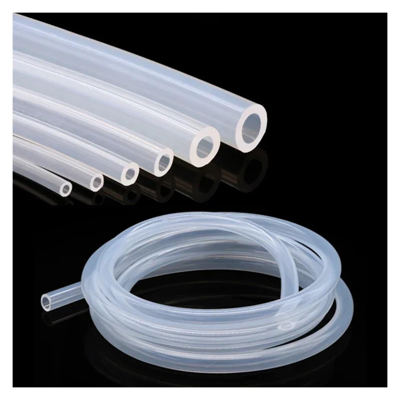 Manguera de silicona transparente de 10 mm, resistente a altas temperaturas, no tóxica, de grado alimenticio, for grifo, acuario, jardín, diámetro de 1 mm a 12 mm.(ID 8mm x OD 12mm)