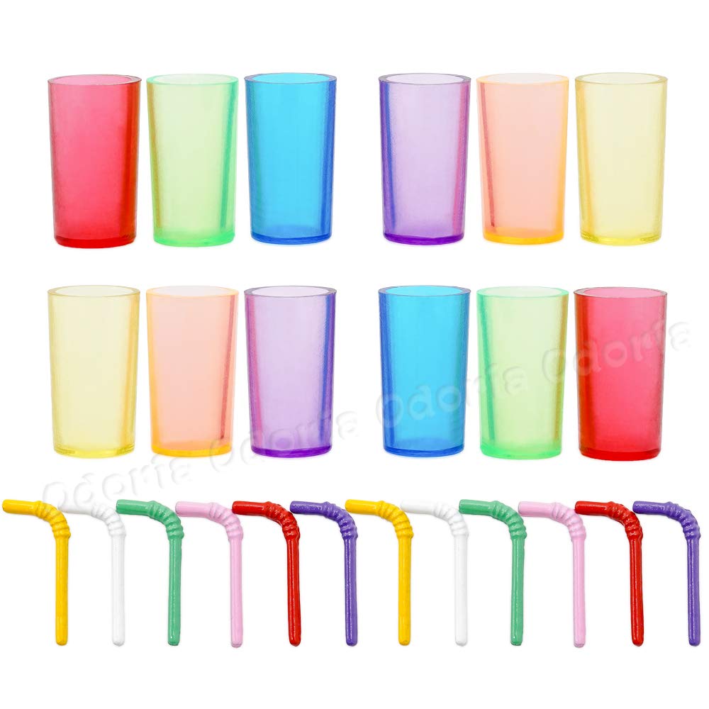 Odoria 1/12 Scale Miniature Glasses And Straws - 12Pcs Dollhouse Drinkware Accessories For Miniature Kitchen - View #13