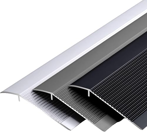 Tira de transición de piso de 4 pulgadas de madera a azulejo, reductor de umbrales de 36 pulgadas, tira de transición de metal, tira de transición