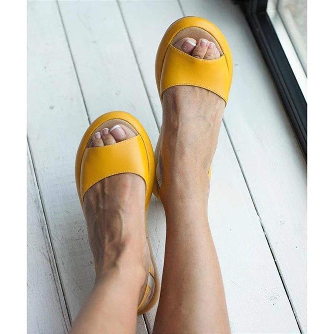 Sandali Da Donna In Pelle Ortopedici Aperti In Punta Di Grandi Dimensioni Premium Comodi Sandali Sportivi A Bocca Di Pesce Casual Estate All'Aperto Escursionismo Scarpe Da Passeggio Pantofole Piatte