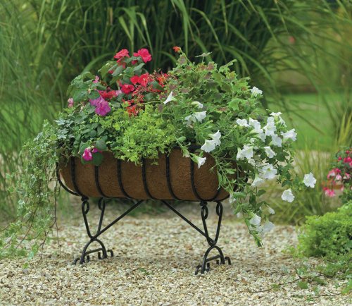 Gardman R960 Blacksmith Cradle Planter with Coco Liner, 24" Long x 21" High - Thumbnail 2