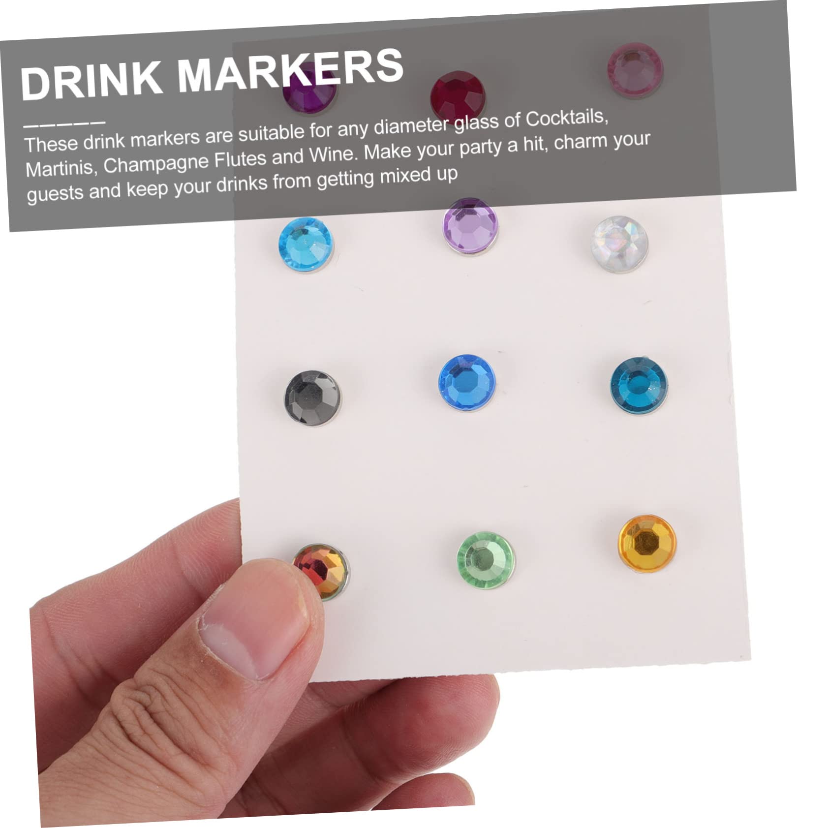 Mikinona 72stücke Bunte Acryl Magnetische Weinglas Marker Wiederverwendbare Identifikatoren Für Ihre Weingläser Für Partys Hochzeiten Familienfeiern Und Mehr