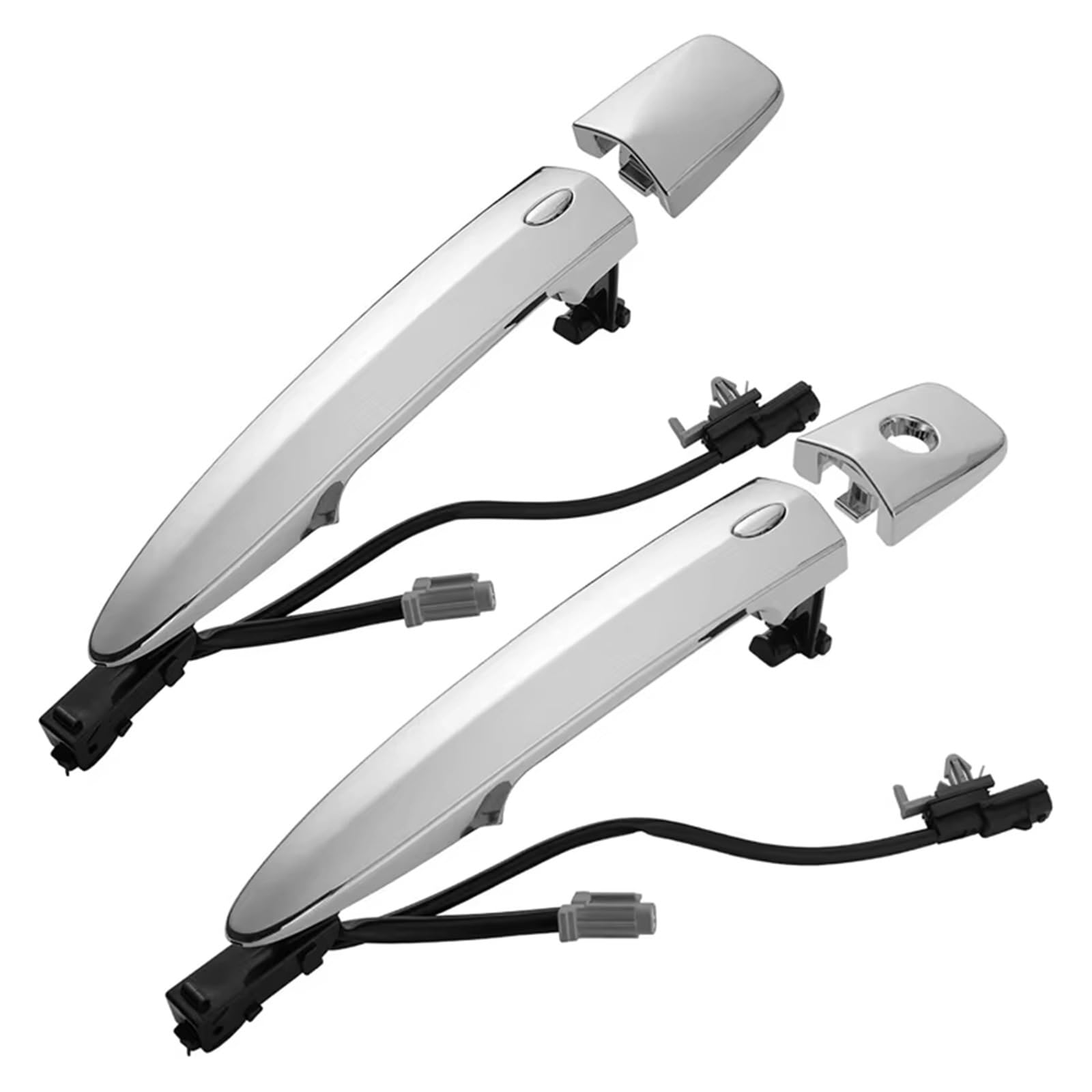 Onhbgtx One Color Left-Hand Drive Compatible With Nissan For Murano 2009-2014 1 Pair Front Door Exterior Handle Chrome With For Smart Entry Oem: 80645-1Aa0a 80640-1Aa0b
