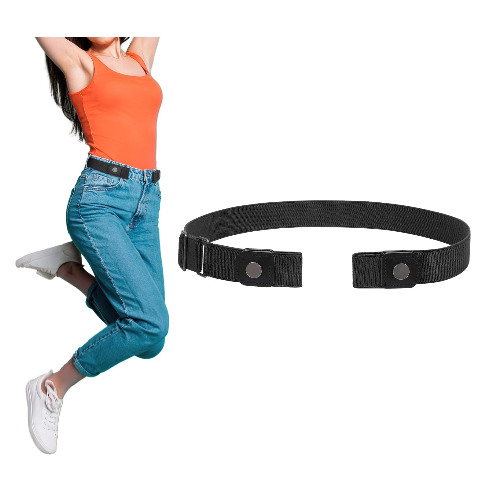 SUOSDEY No Buckle Invisible Stretch Belts for Men Women Belt for Jeans pants No Hassle No Bugle