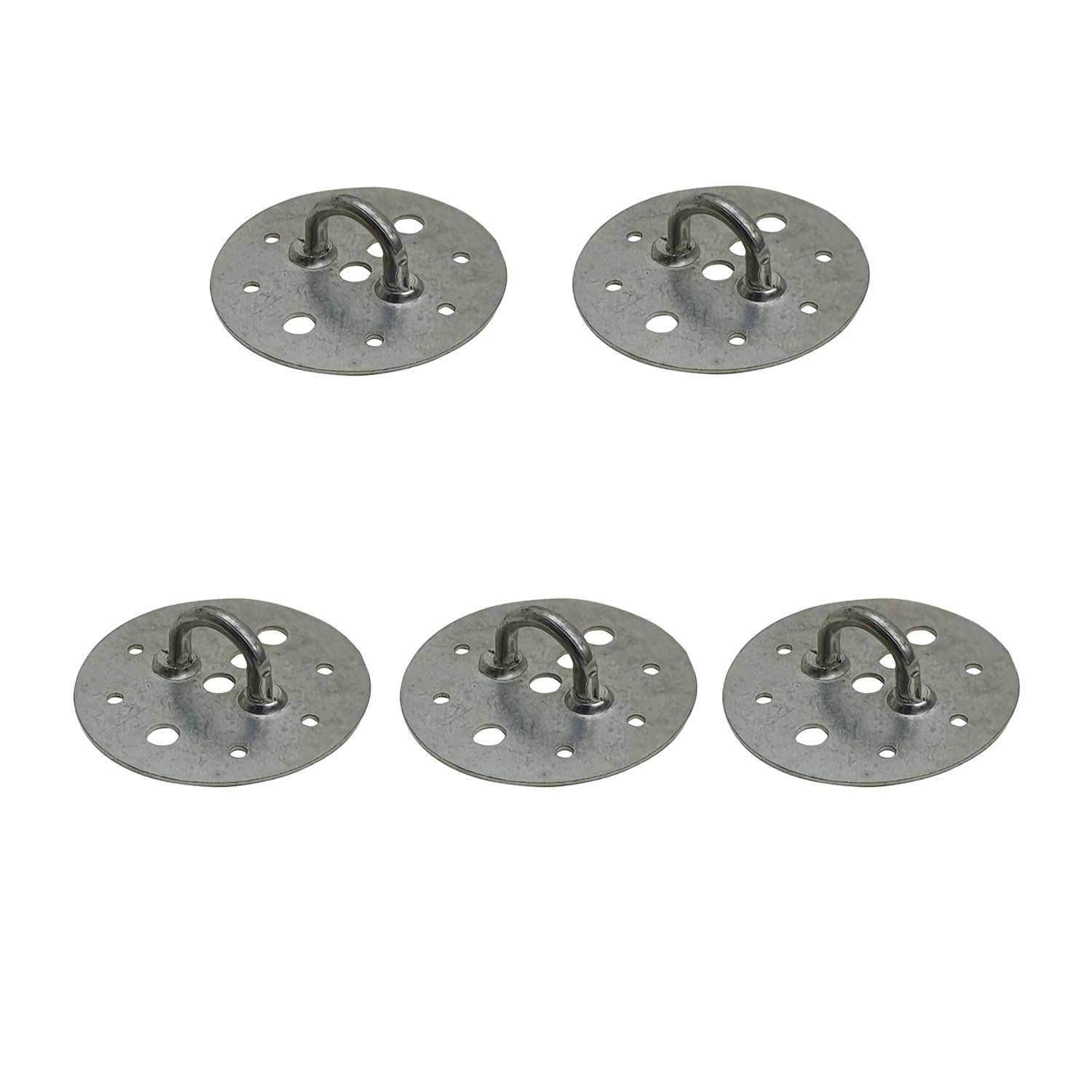 LEDSone 5 Pack Ceiling Hook Plate Light Mount Bracket with Metal Hanging Hook for Pendant Lights, Chandelier Ceiling Mount Plate with Screw Holes for Cable Lighting Fixture