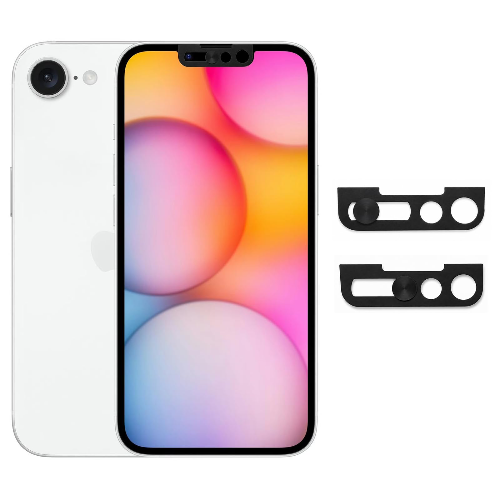 Capuchon d'objectif ultra fin iPhone 17e et 16e glissière de précision noire