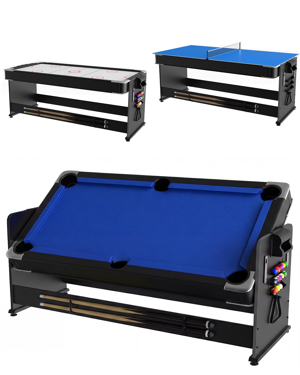 Photo 1 of PeakPursuit 7 ft 3-in-1 Pool, Air Hockey, Ping Pong Table