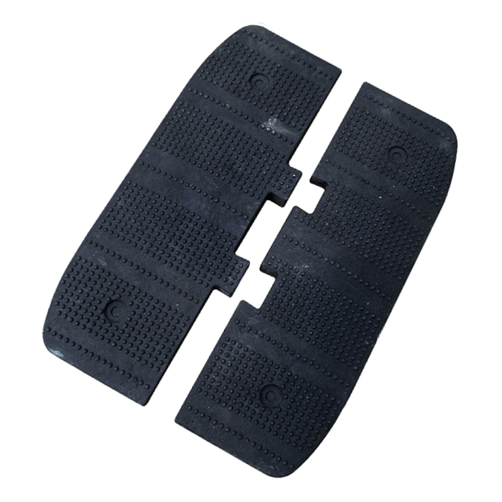 Rubber Speed Bump,Modular Driveway Deceleration Zone,Combinable Threshold Ramp Pad, Capacity, For Gravel Asphalt(1 pair of round heads)