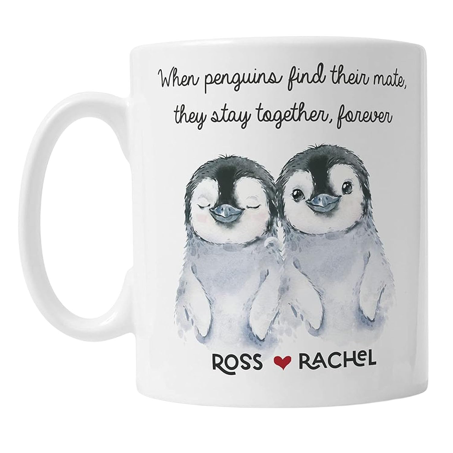 Personalised “You’re My Penguin” Pink Mug – Romantic Valentine’s Gift for Husband or Wife, Custom Love Cup for Him or Her