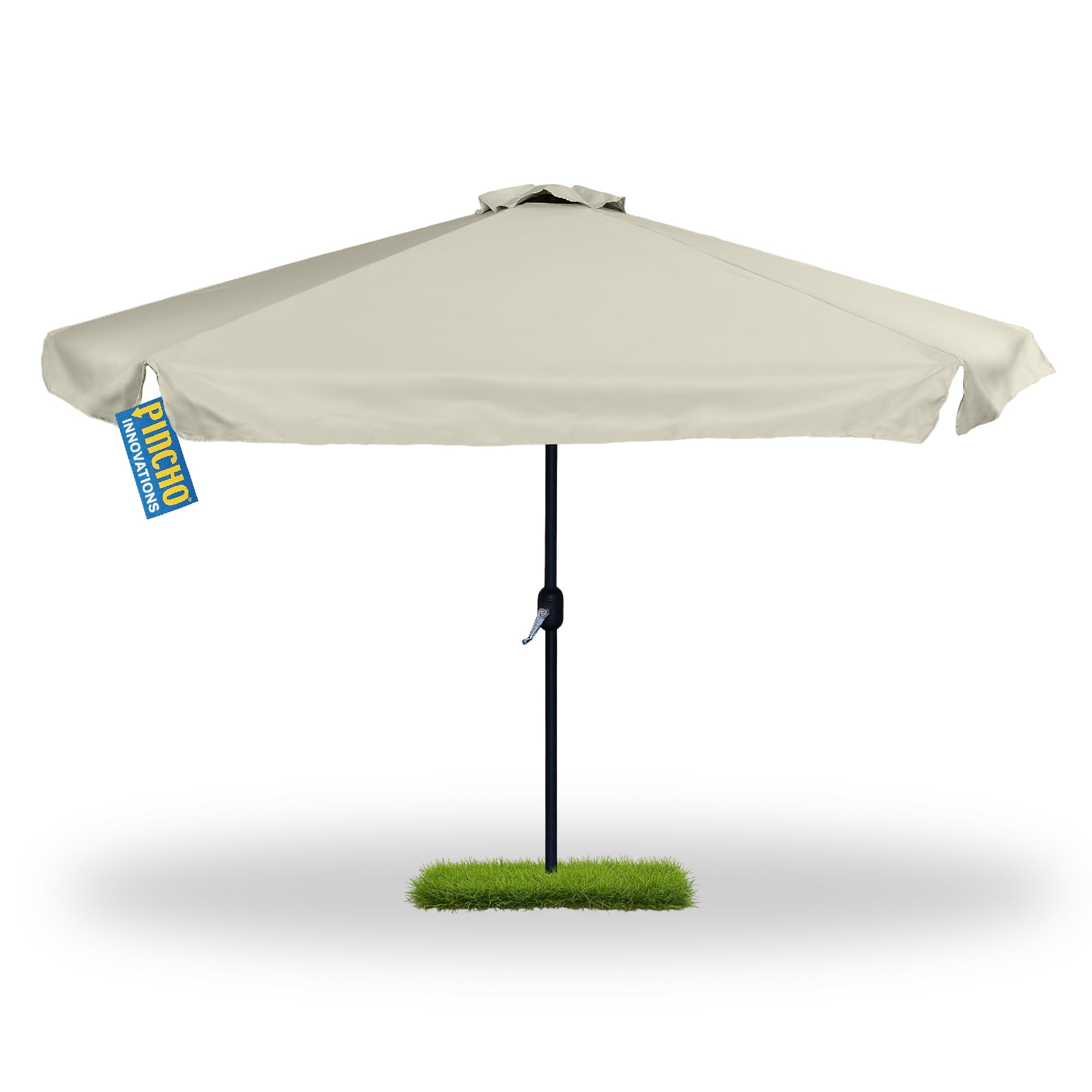 Pincho Sombrilla Terraza Exterior 300cm, Sombrilla Jardin Grande con Ventana Superior, Tela Poliéster 170gr/m2, Aluminio, Protección Solar UV50+