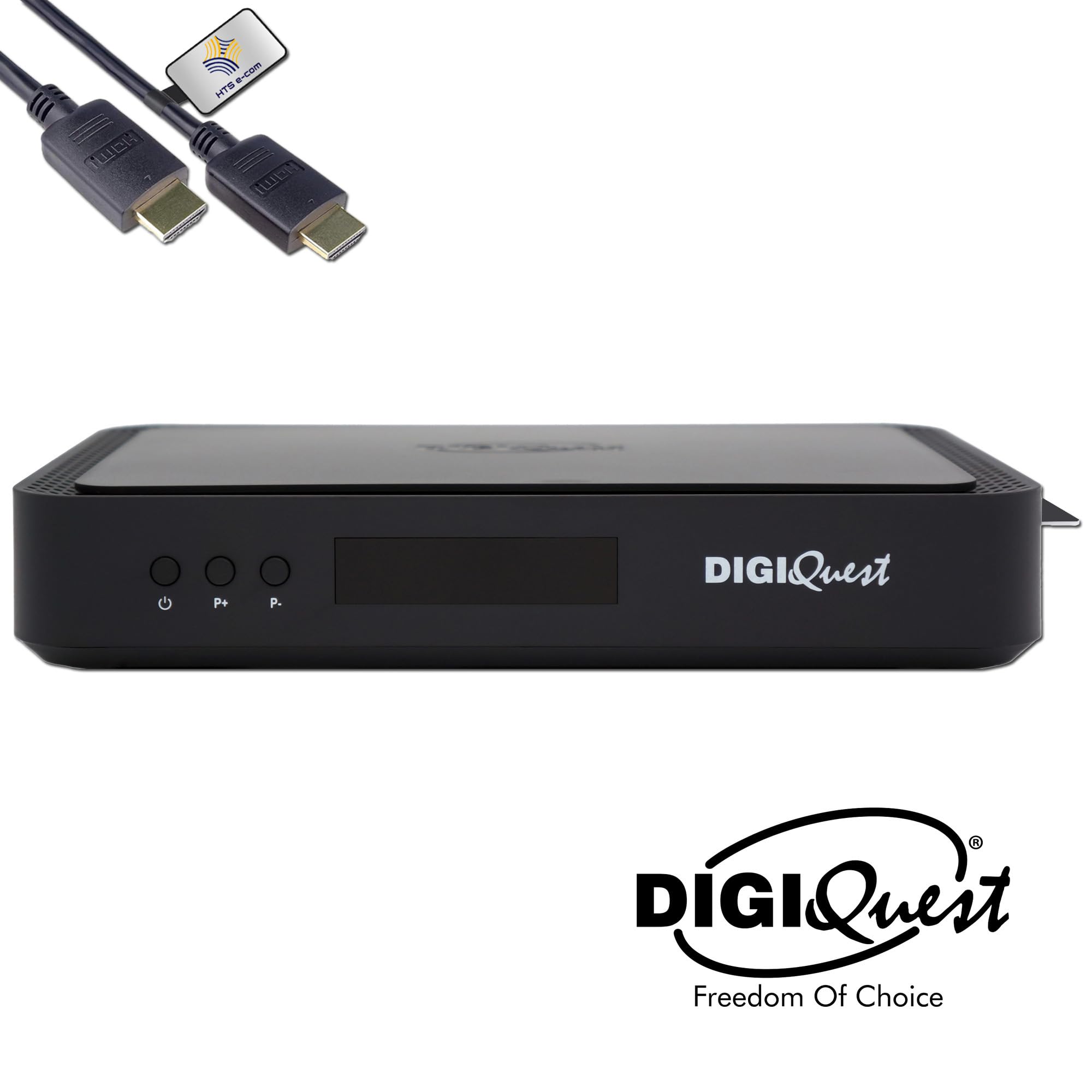 DigiQuest Q99 4K UHD TiVuSat Receiver DVB-S2/T2 Combo HEVC H.265 HDR PVR Ready LAN USB HDMI-Kabel