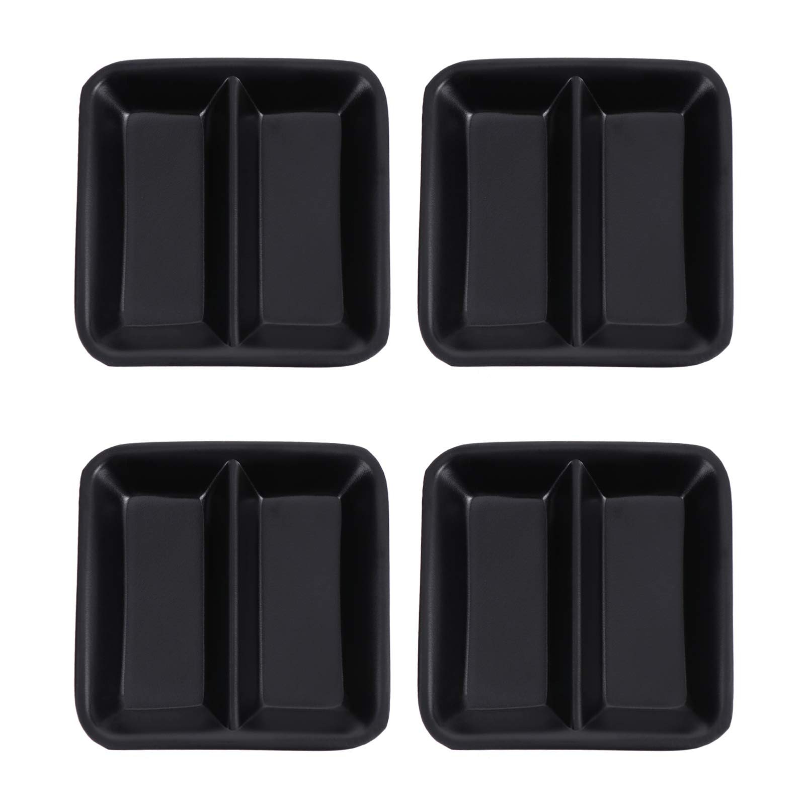 Hemoton Fine Porcelain Sauce Dish 2 Compartment Seasoning Bowl Reusable Condiment Containers for Dinner Versatile Serving