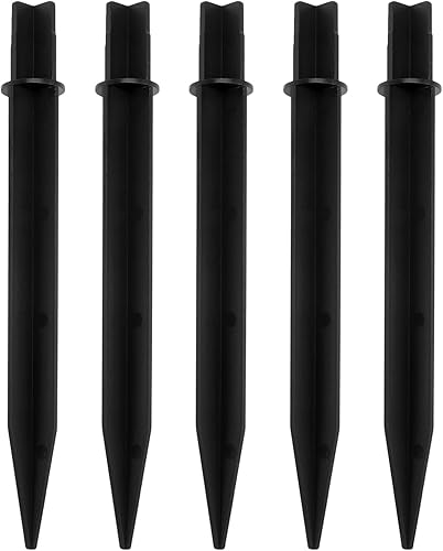 Yardwe 5 piezas de vallas decorativas para luces solares, accesorios de bastón de luz para paisaje, antorcha solar, picos de luz, soporte para picos