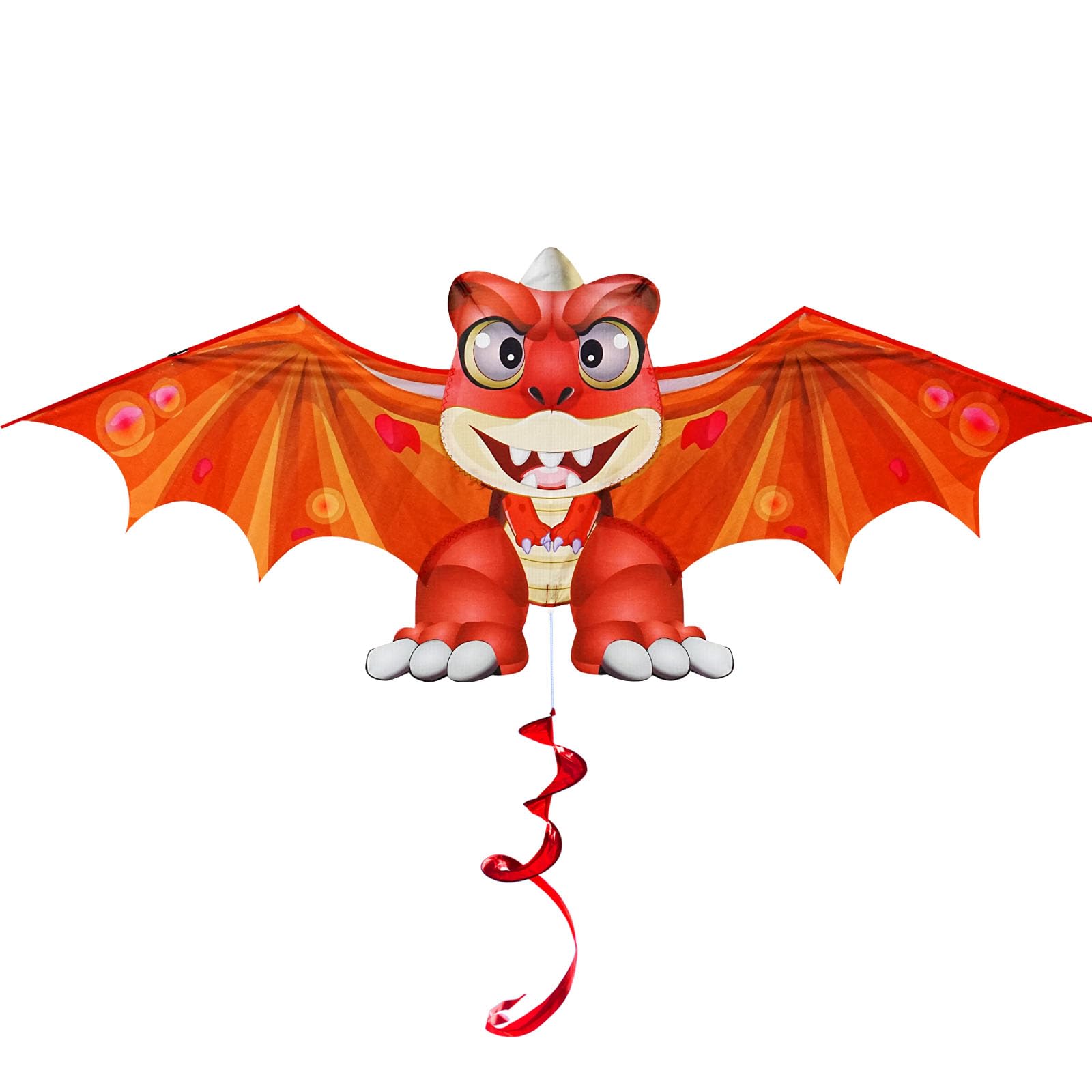 Touch the sky Dinosaur Kite for Adults, Easy to Fly, Exquisite Fabrics and Unique Structure Design, Excellent Outdoor Games and Activity Toys, Suitable for Beginners. (Red)