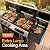 Sophia & William 3-Burner Gas and Charcoal Grill Combo with Offset Smoker - Dual Fuel BBQ Grill, 840 sq. in. Cooking Area, Heavy Duty Propane Barbecue for Outdoor Patio Cooking, Black