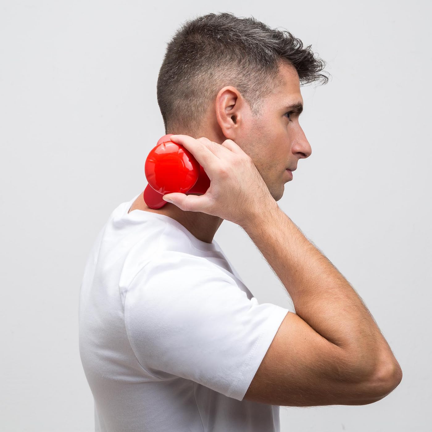 GLOBAL RELAX® | BONNO Massaggiatore vibrante per il corpo | Rosso | Shiatsu I Anticellulite I Riflessologia Plantare I Digitopressione | Ergonomico | Resistente all'acqua