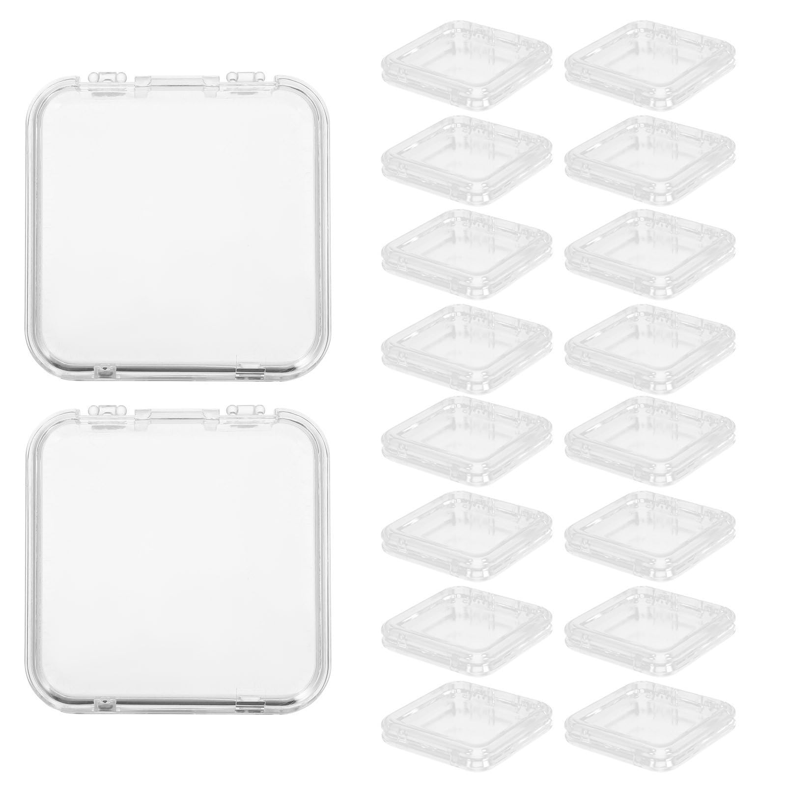 Boîte de rangement pour ongles transparente en acrylique 24 pièces avec poignée pour le voyage