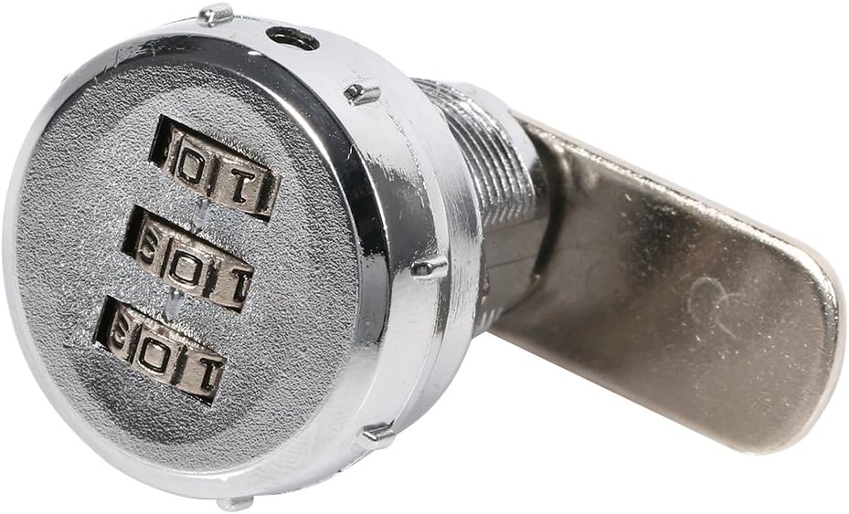 3 Digit Code Combination Cam Lock,Silver Zinc Alloy Convenient