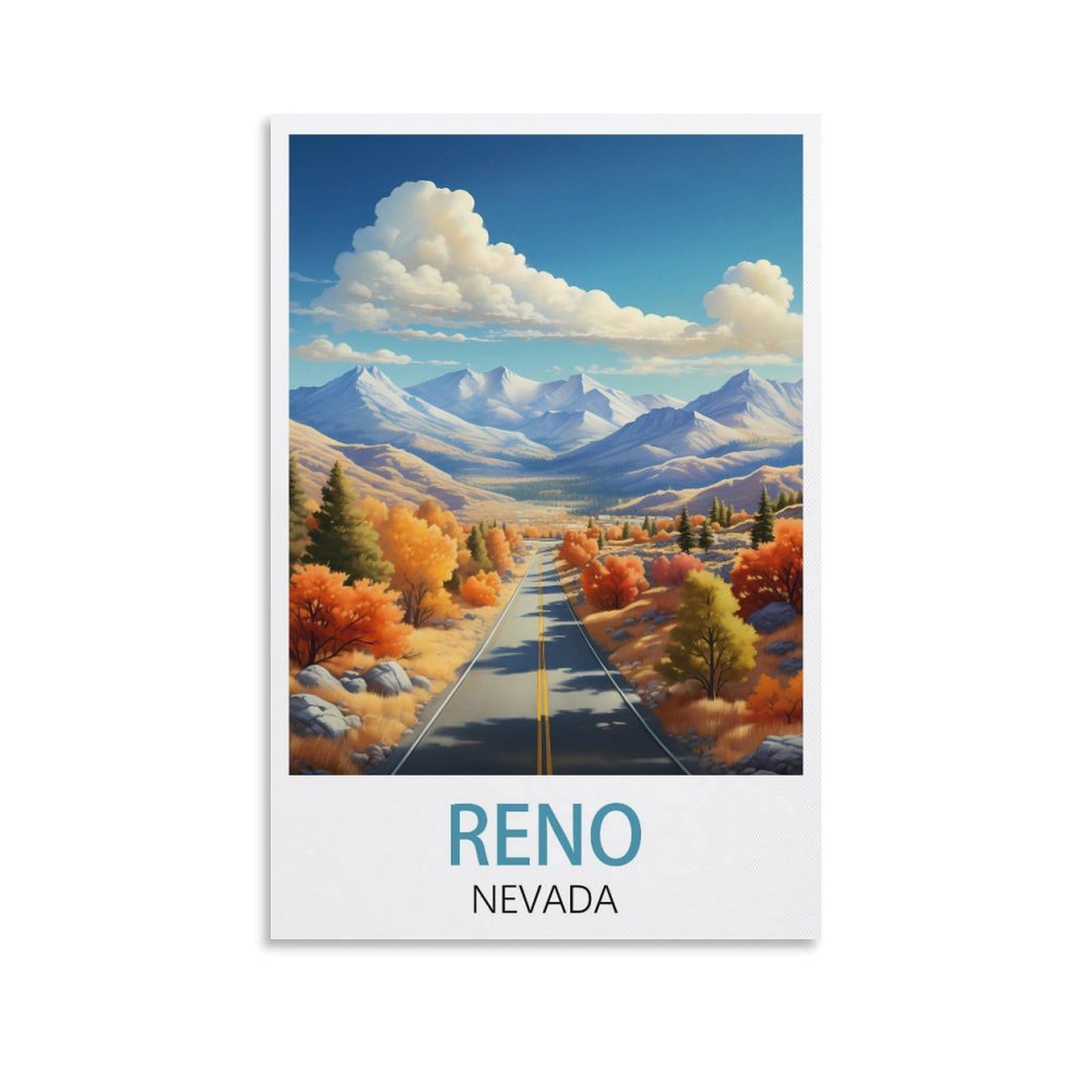 EZMLFA Diamond Painting Kits for Adults,Reno Nevada DIY Diamond Painting Art Kit for Beginners Home Wall Decor Arts and Craft Kits for Adults Kids 50x60cm