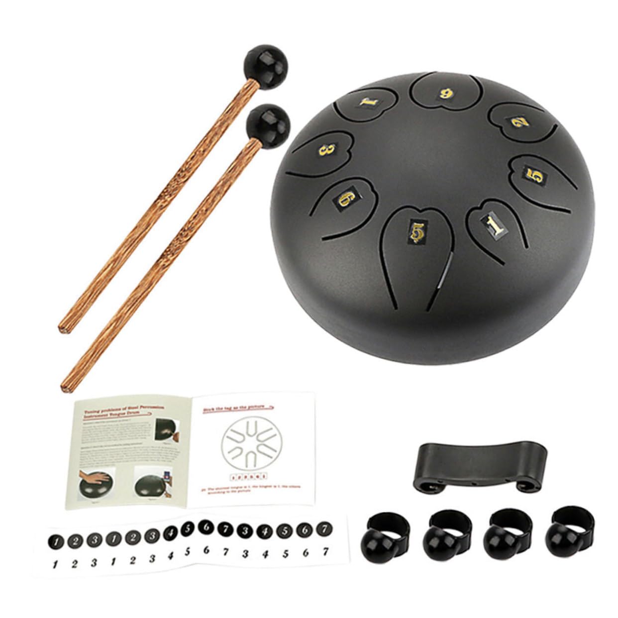 Yardwe Instrumento de Lengua Etéreo Percusión Portátil de Mano para Principiantes Instrumento Musical para Amantes Música para Escenario de Entretenimiento Familiar