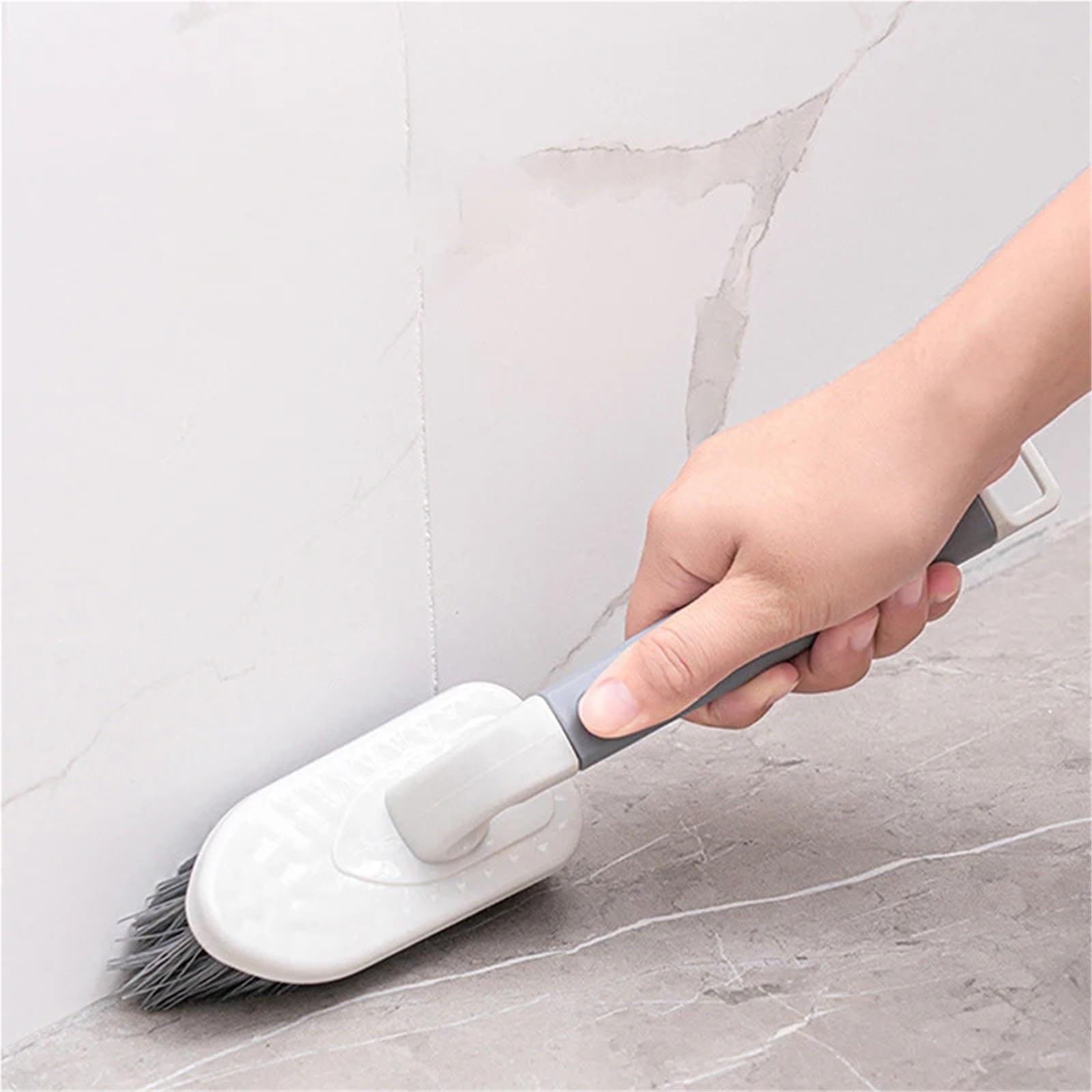 Spazzola for Pavimenti Lavaggio delle pareti del Bagno Piastrelle for WC Senza Angolo Morto Spazzola for Slot for la casa Strumenti for la Pulizia della Spazzola for Cucina(White-1)(White-1)