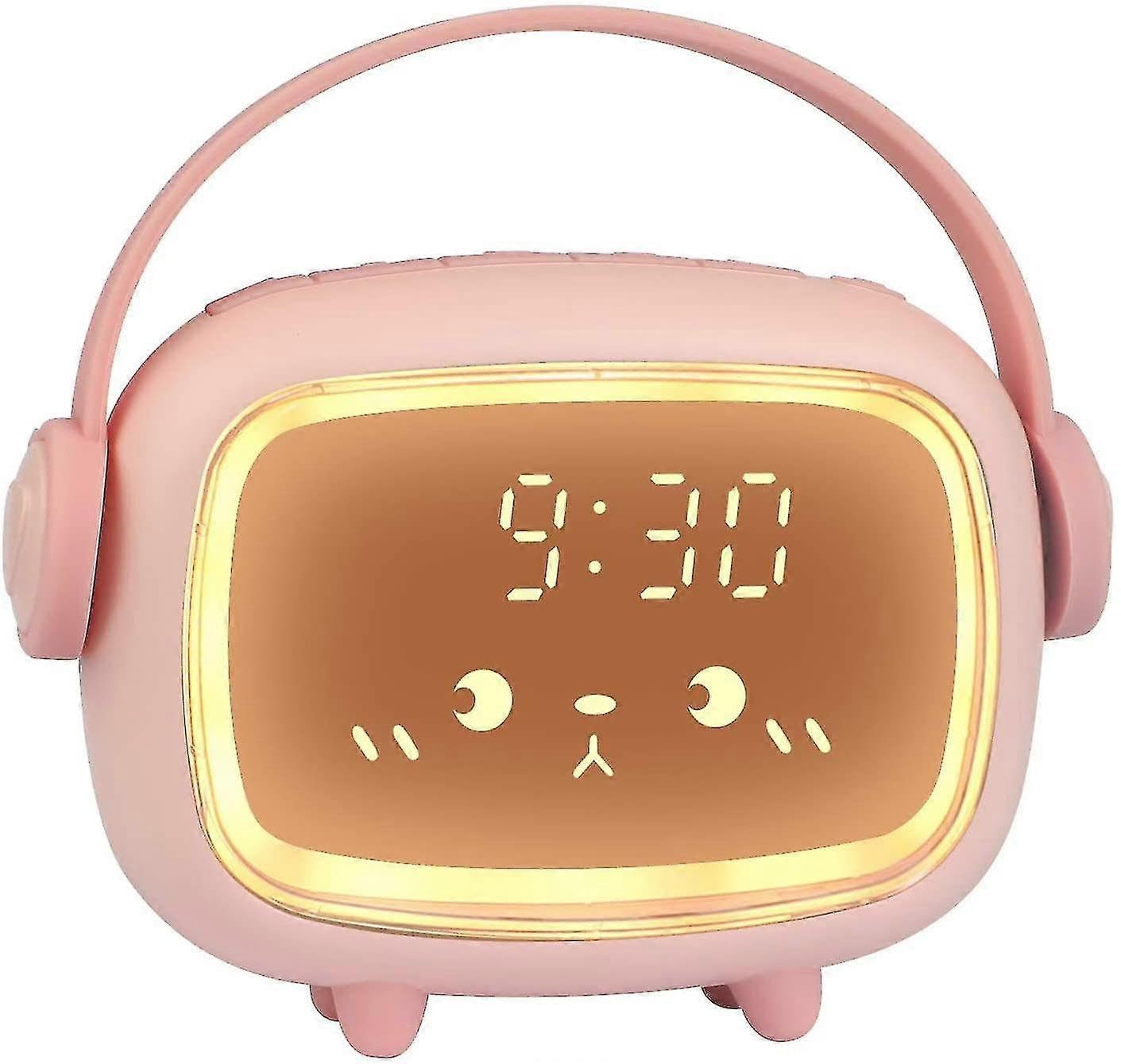 JOYHAPPST Children's Alarm Clock Wake Up Alarm Clock Led Cute Alarm Clock